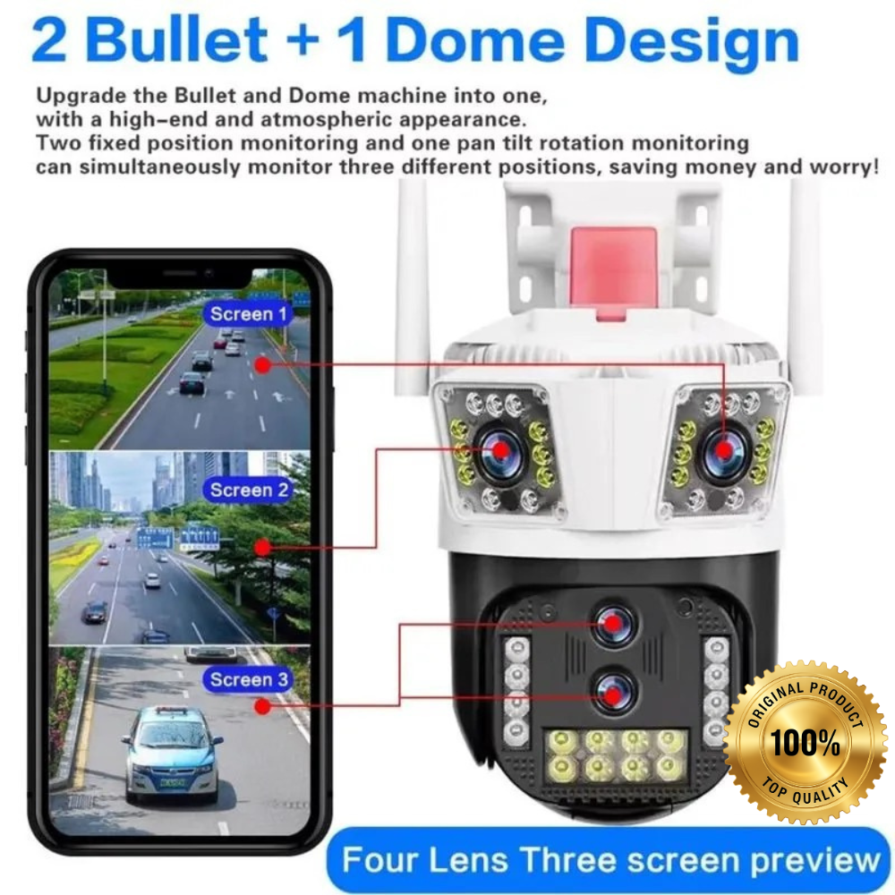 Camara Wifi 3 Pantallas Sirena BlackDays