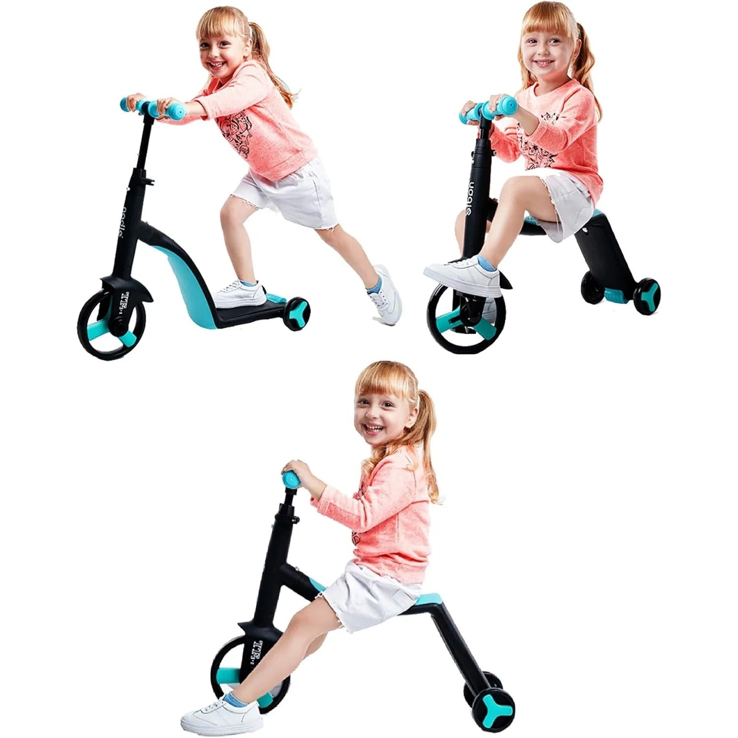 Triciclo Patineta Scooter 3 En 1 Para Ni